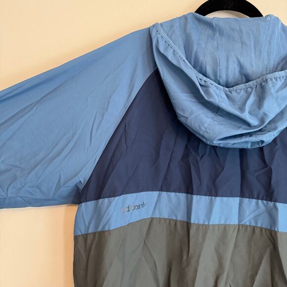 Adidas Climaproof Windbreaker Jacket Mens Large Blue Colorblock Outdoor Gorpcore - Picture 5 of 6
